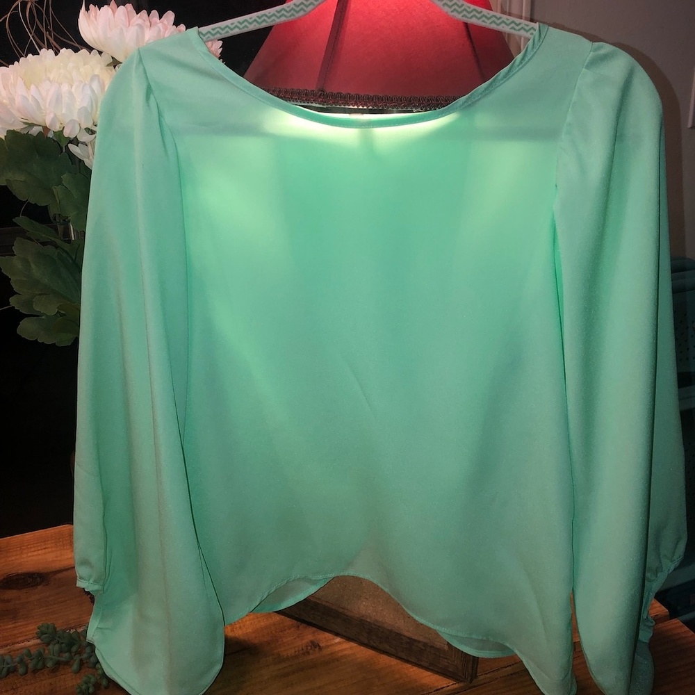 Seafoam Open Back Top